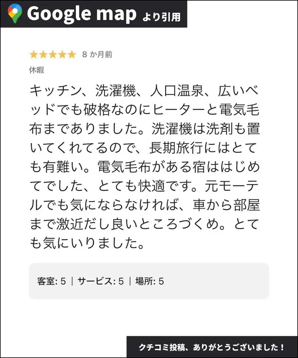 Google mapのクチコミ